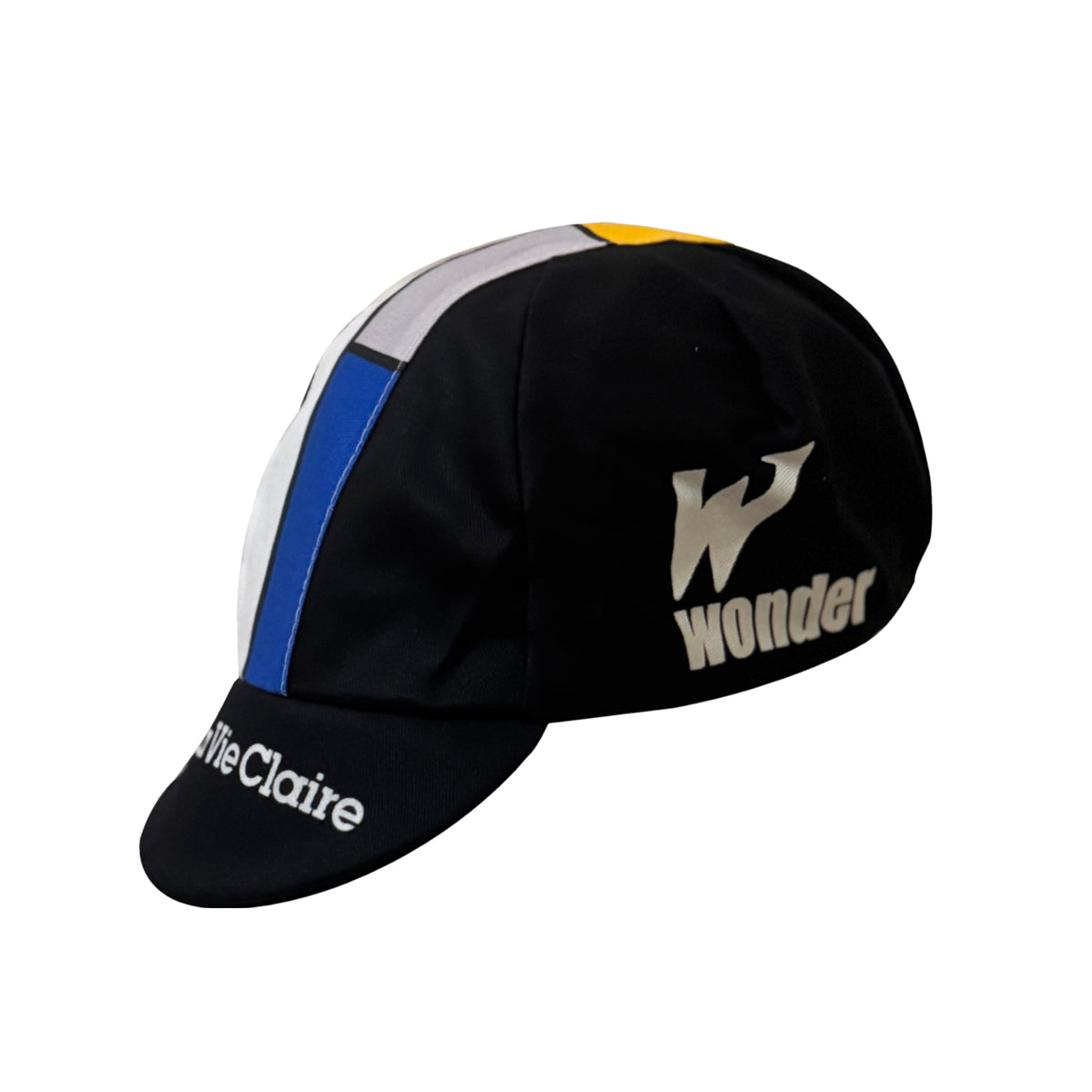 La Vie Claire/Wonder/Radar Retro Black Cotton Cycling Cap