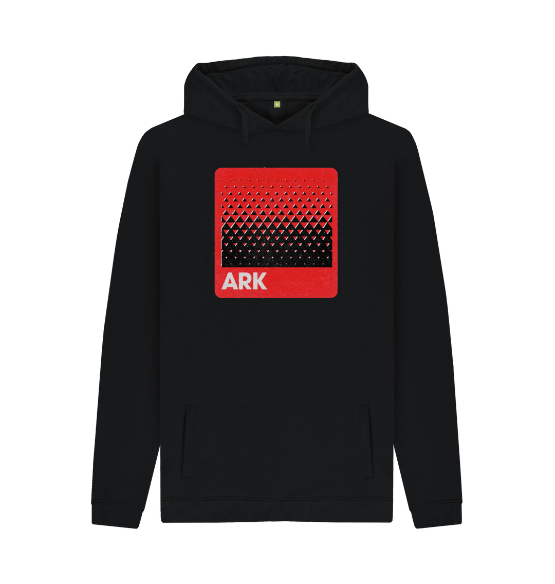 Black Printed Hoody Front