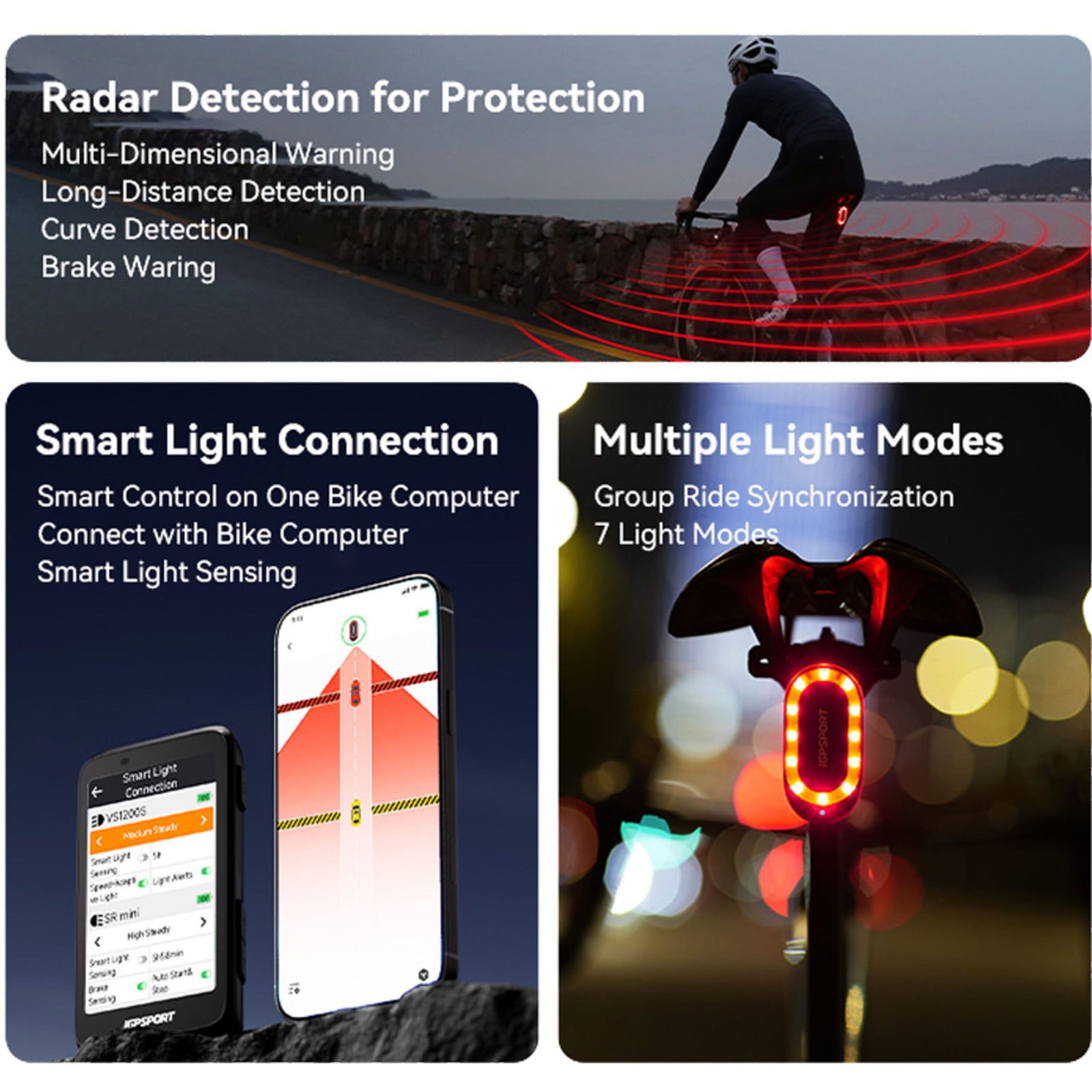IGPSPORT Radar tail light SR mini