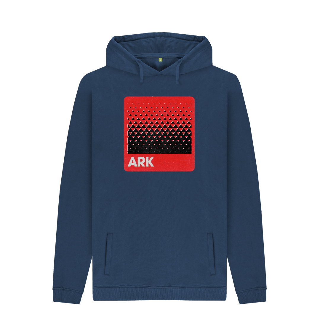 Navy Printed Hoody Front