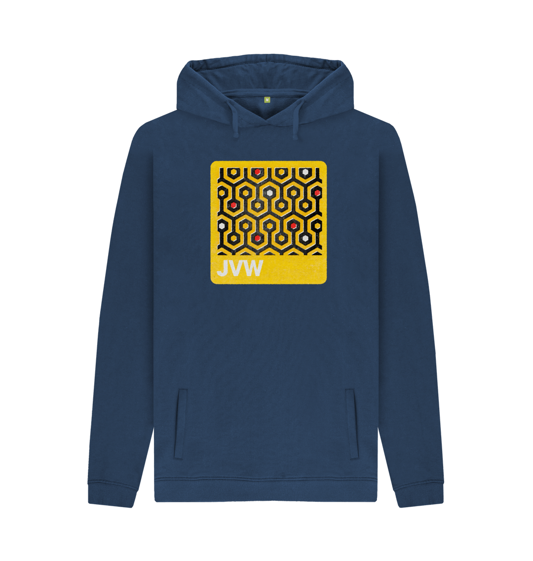 Navy Printed Hoody Front
