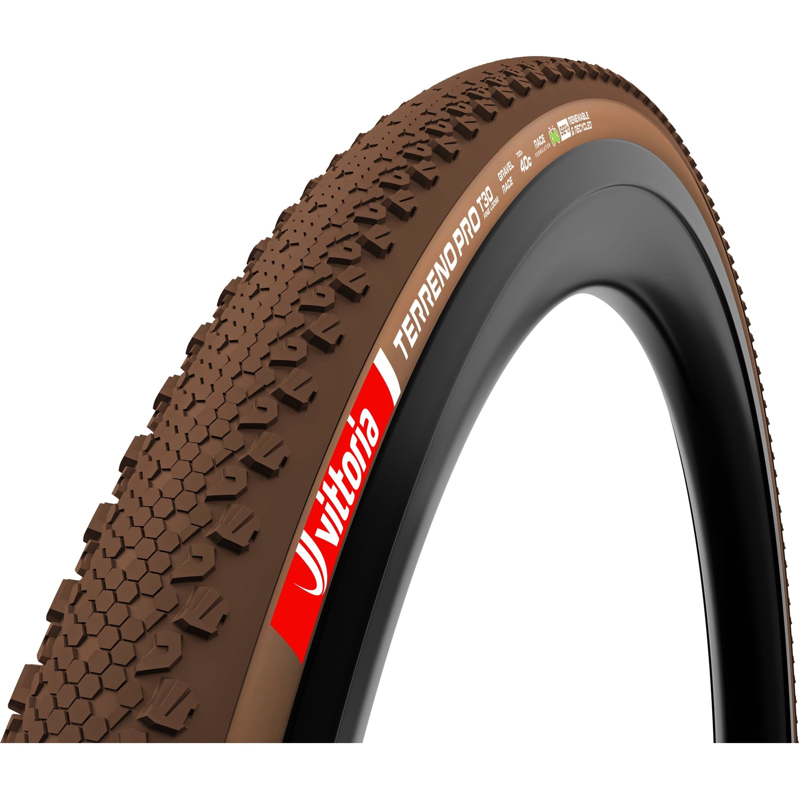 Vittoria Terreno Pro T30 Fine Loose 700x45c Gravel Race Natural Brown Tubeless Ready Tyre