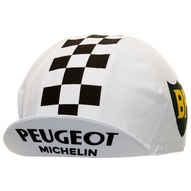 Peugeot BP Retro White Cotton Cycling Cap