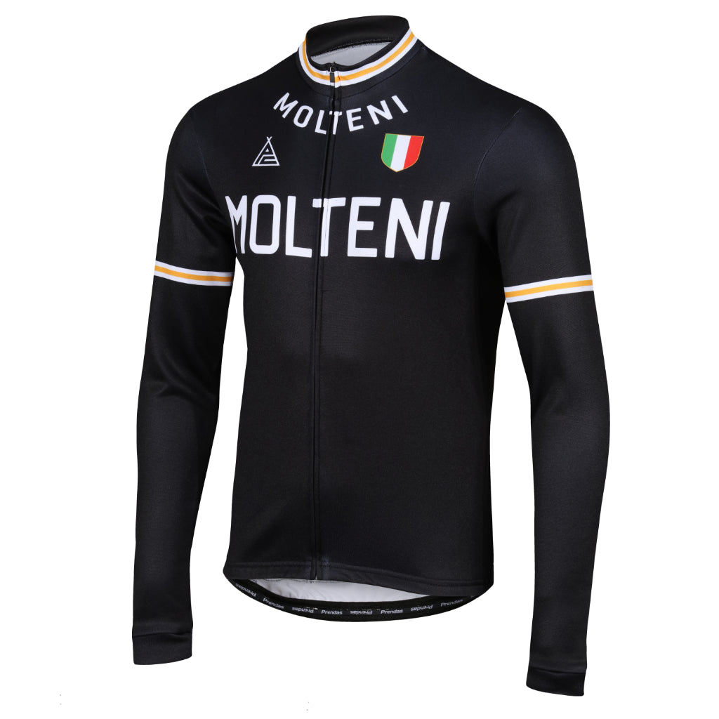 Molteni Black Retro Long Sleeve Jersey
