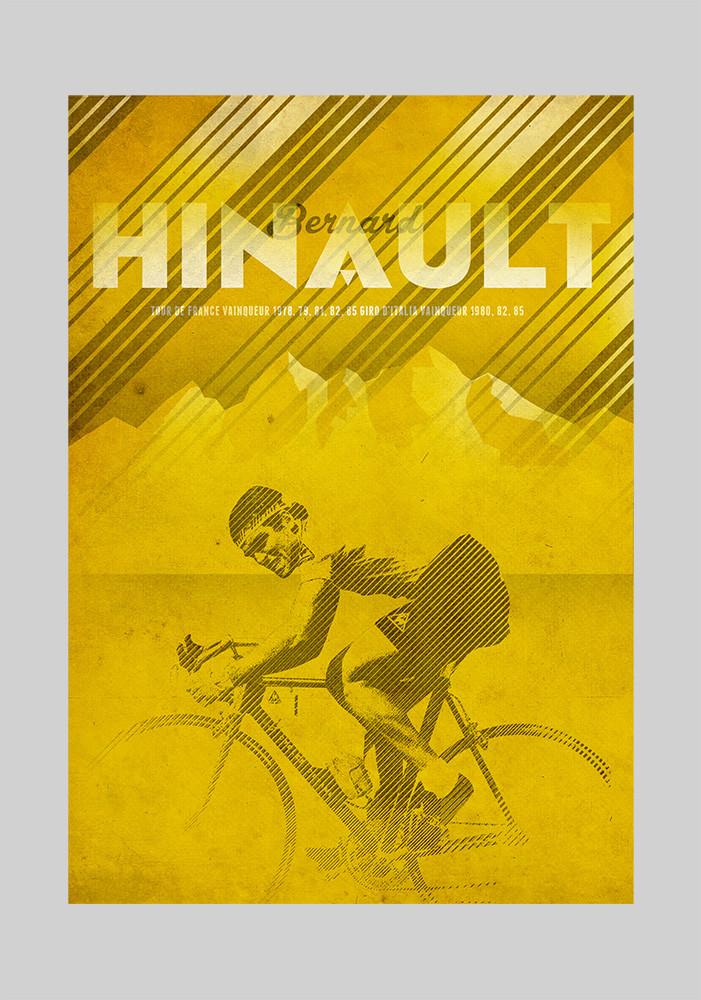 Bernard Hinault Cycling Poster