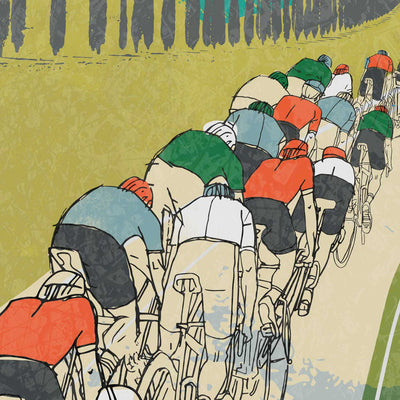 Cycling retro style poster