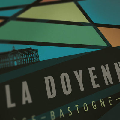 Liège–Bastogne–Liège Cycling Poster Print - The Monuments. Fields, Forest and sharp inclines mark out the oldest one-day race in the world. One of a series of 5 posters which includes paris-Roubaix, Milano-Sanremo, Tour of Flanders and Lombardia.