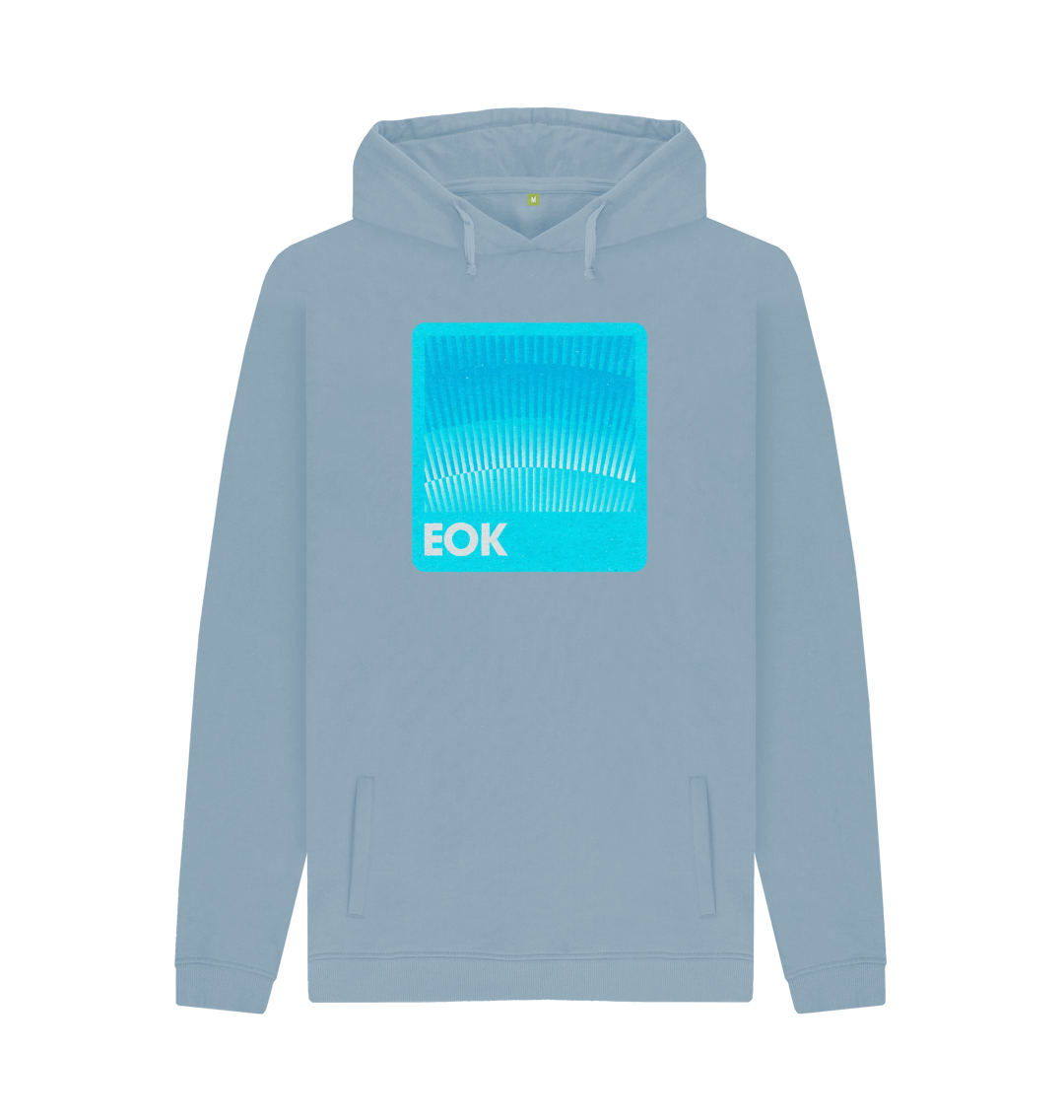 Stone Blue Printed Hoody Front