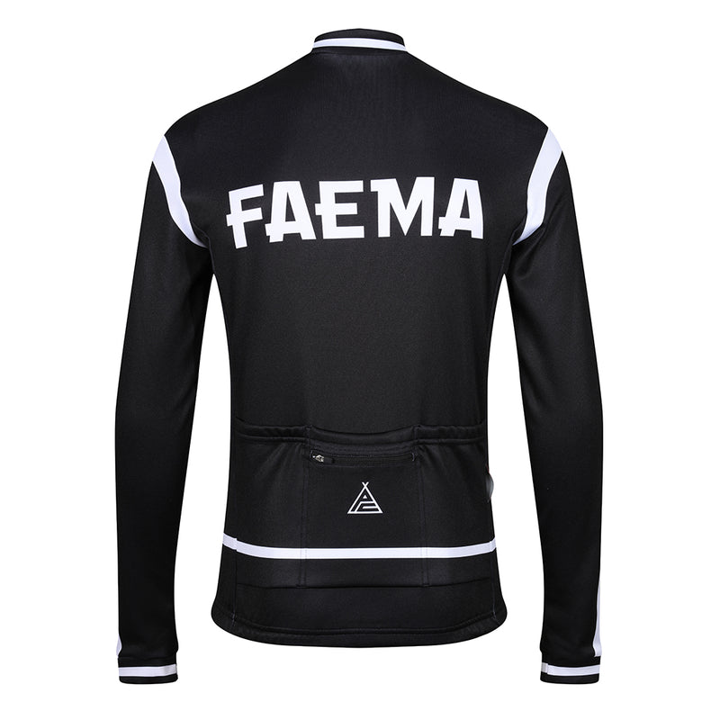 Faema Black Retro Long Sleeve Jersey