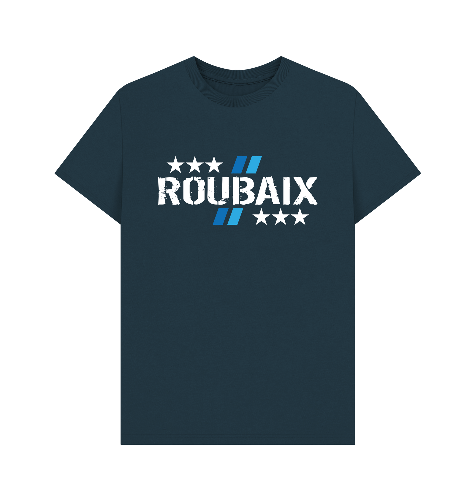 Denim Blue Printed T-shirt Front