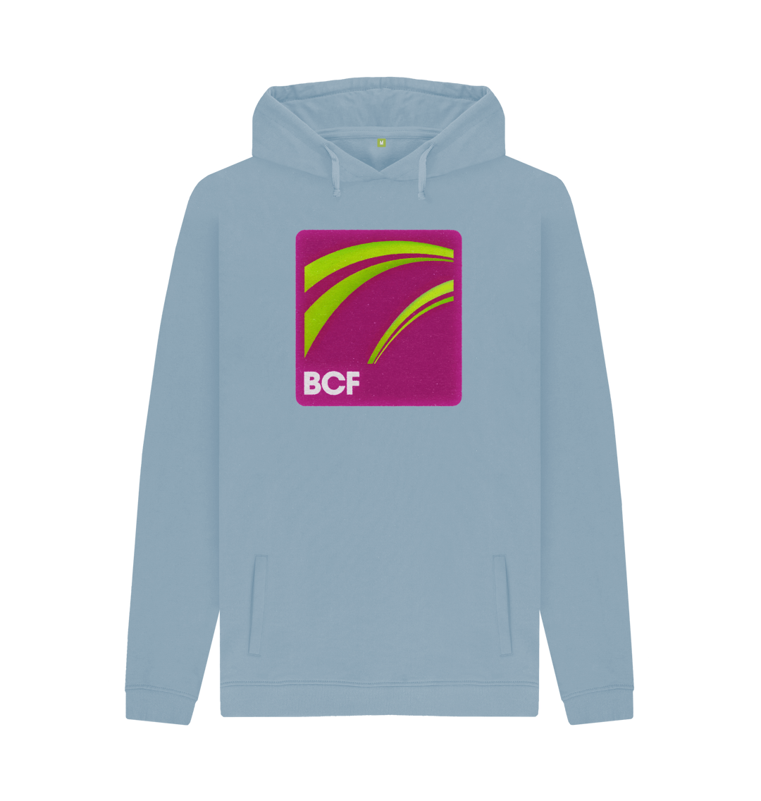 Stone Blue Printed Hoody Front