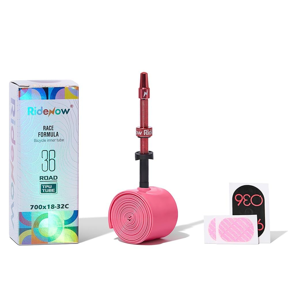 RideNow TPU Inner Tubes. RED Alloy Valve. 700c x 18-32, 45/65/85. 36g