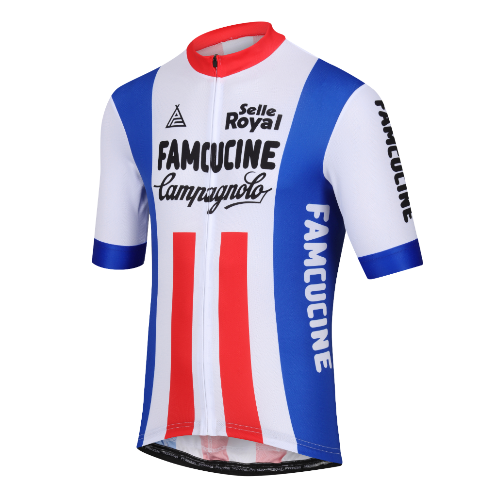 MAILLOT CYCLISTE 80'S à pois Giordana polyester vintage jersey MAILLOT CYCLISTE 80'S à pois Giordana polyester vintage jersey