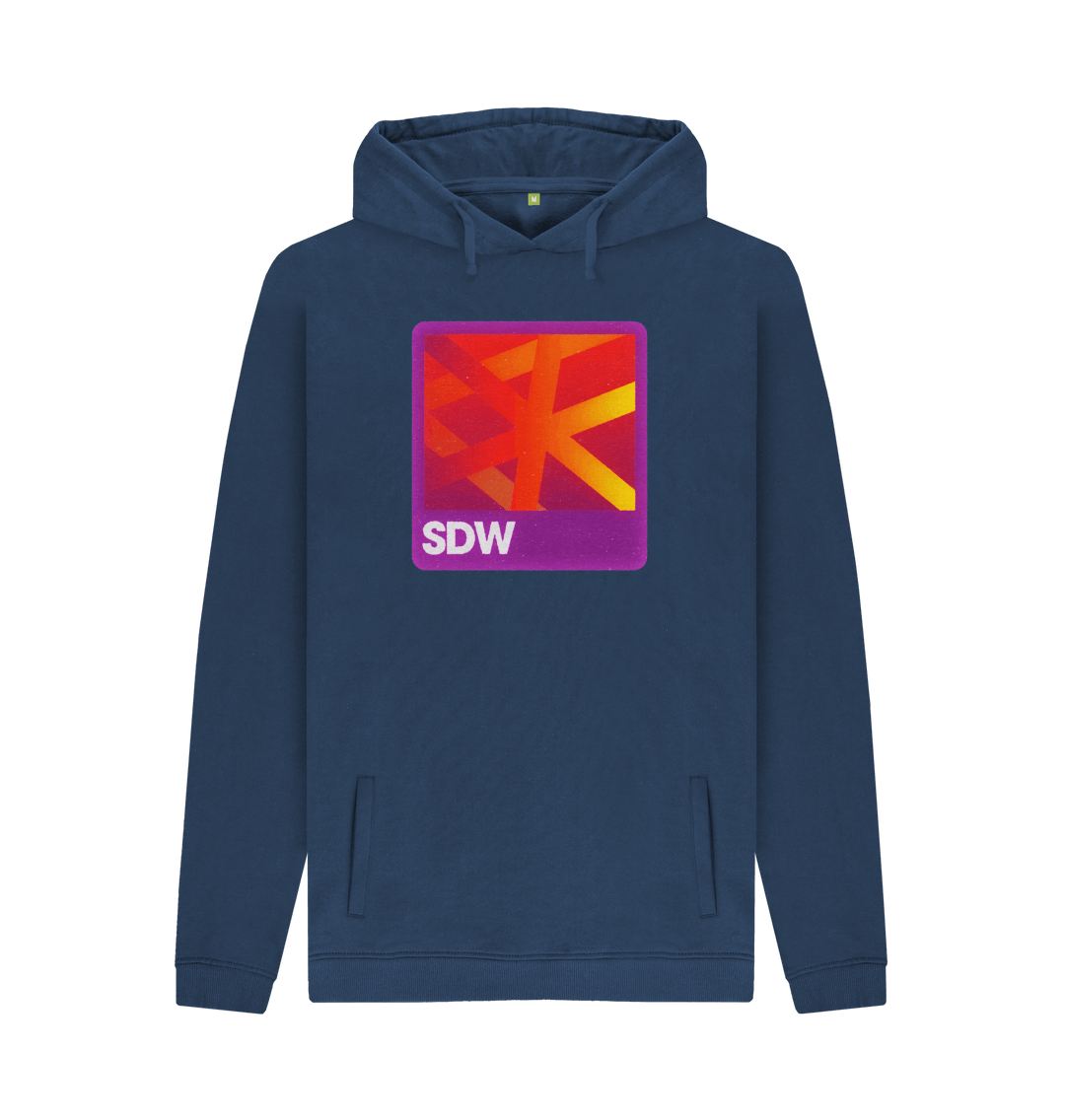 Navy Printed Hoody Front