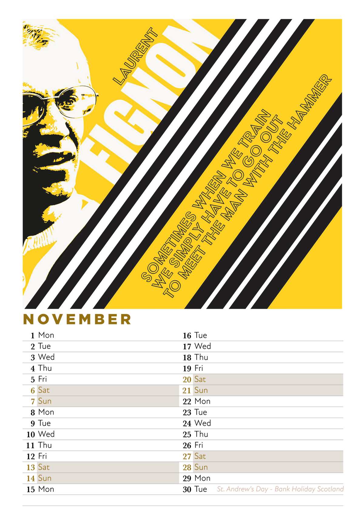 2027 Cycling Legends Calendar