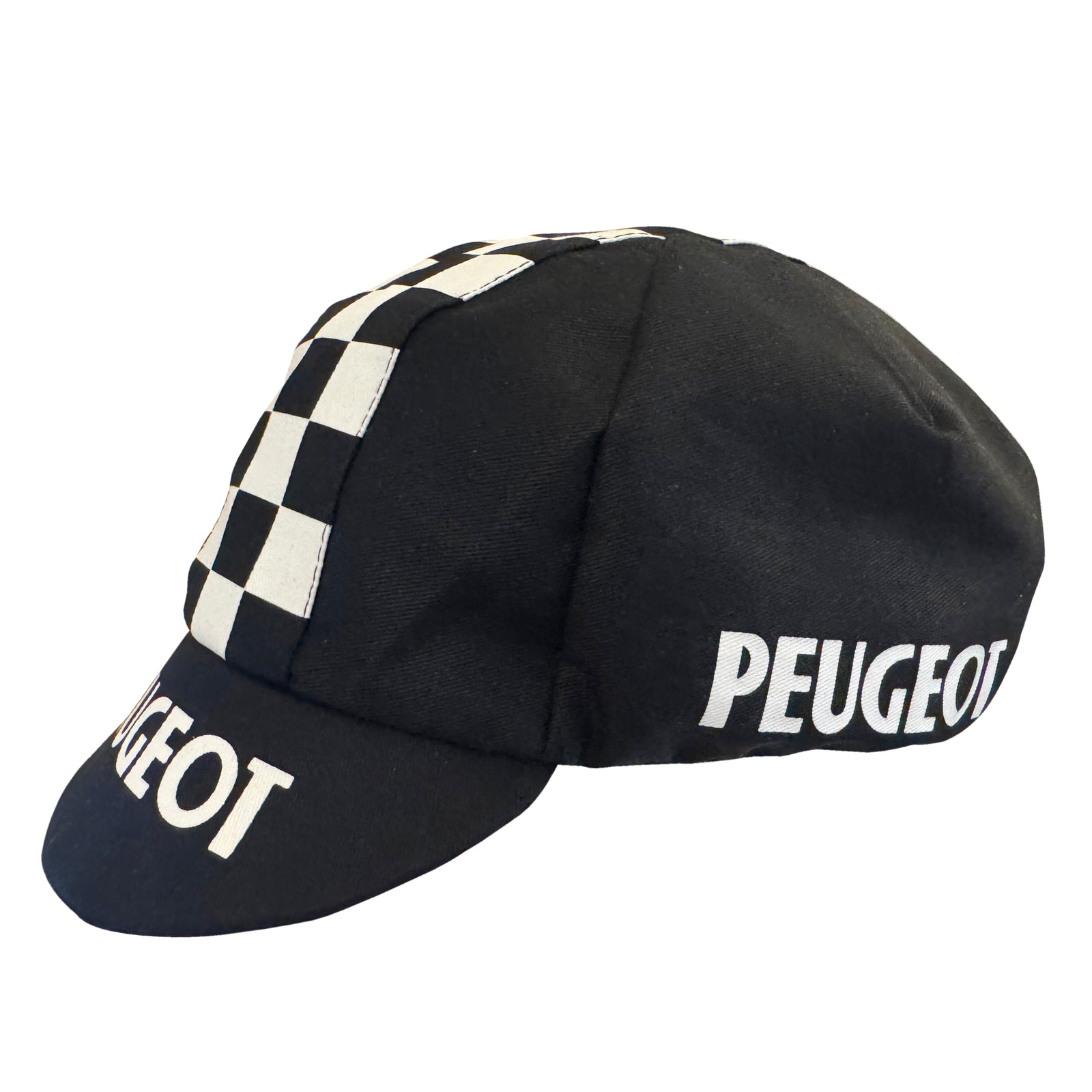 Peugeot Retro Black Cotton Cycling Cap (3 sizes)
