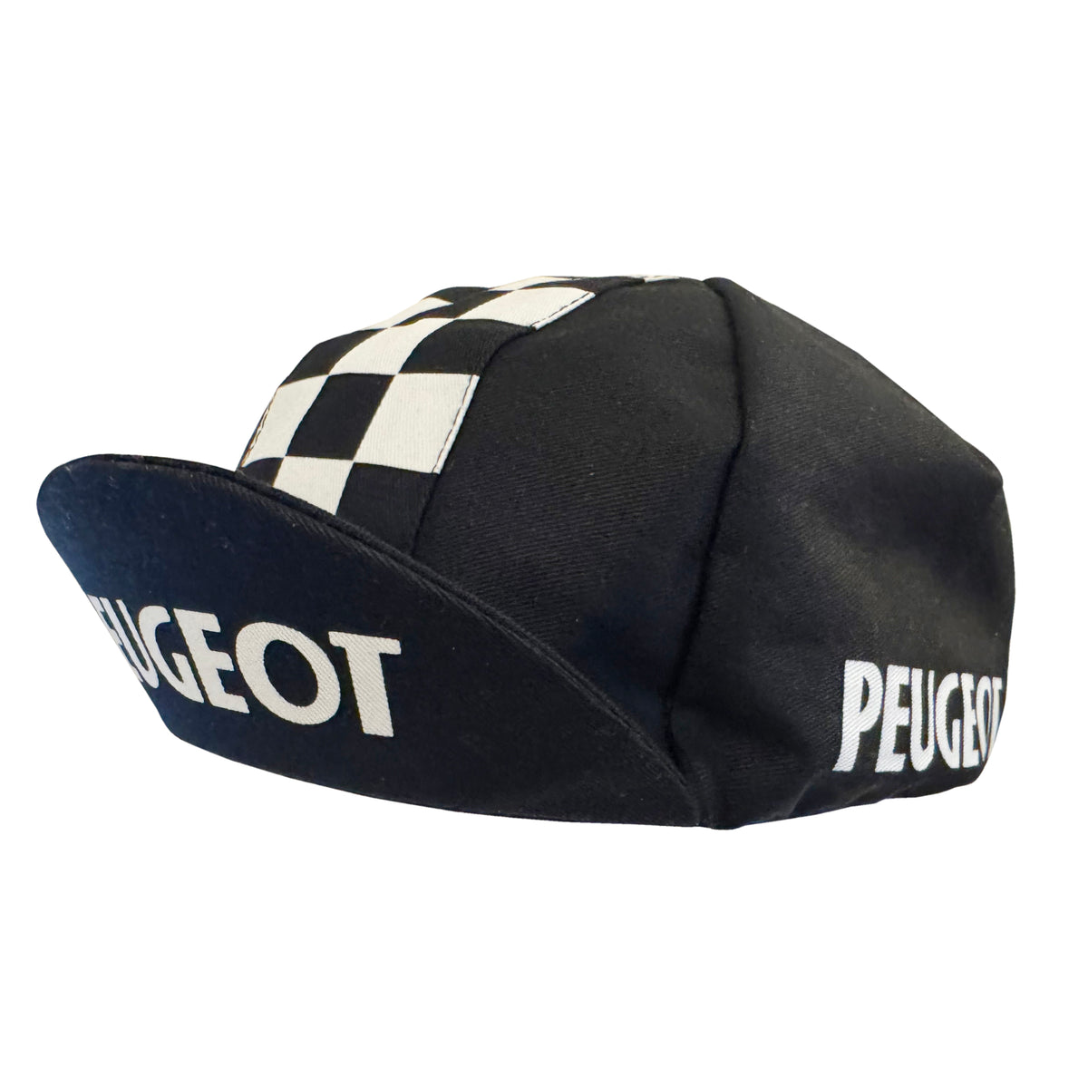 Peugeot Retro Black Cotton Cycling Cap (3 sizes)