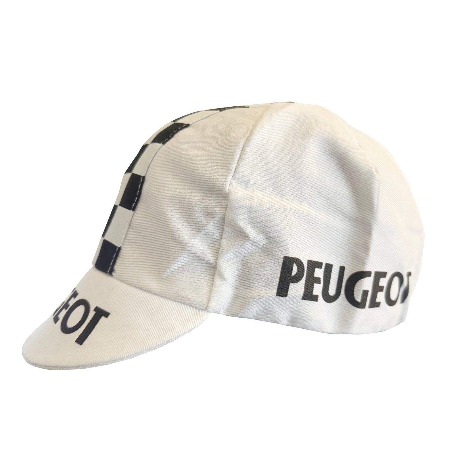 Peugeot Retro White Cotton Cycling Cap (3 sizes)