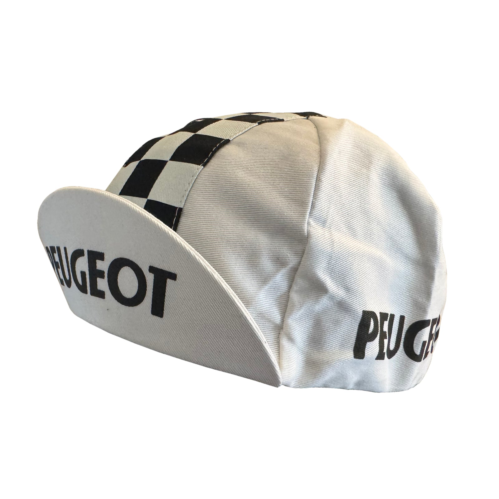 Peugeot Retro White Cotton Cycling Cap (3 sizes)
