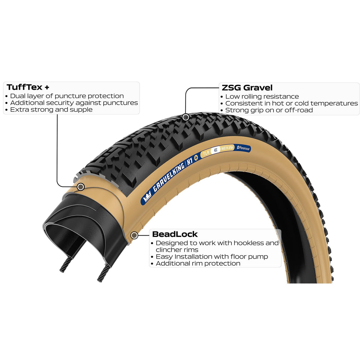 Panaracer TLR GravelKing X1 Plus TLR Gravel Tyre
