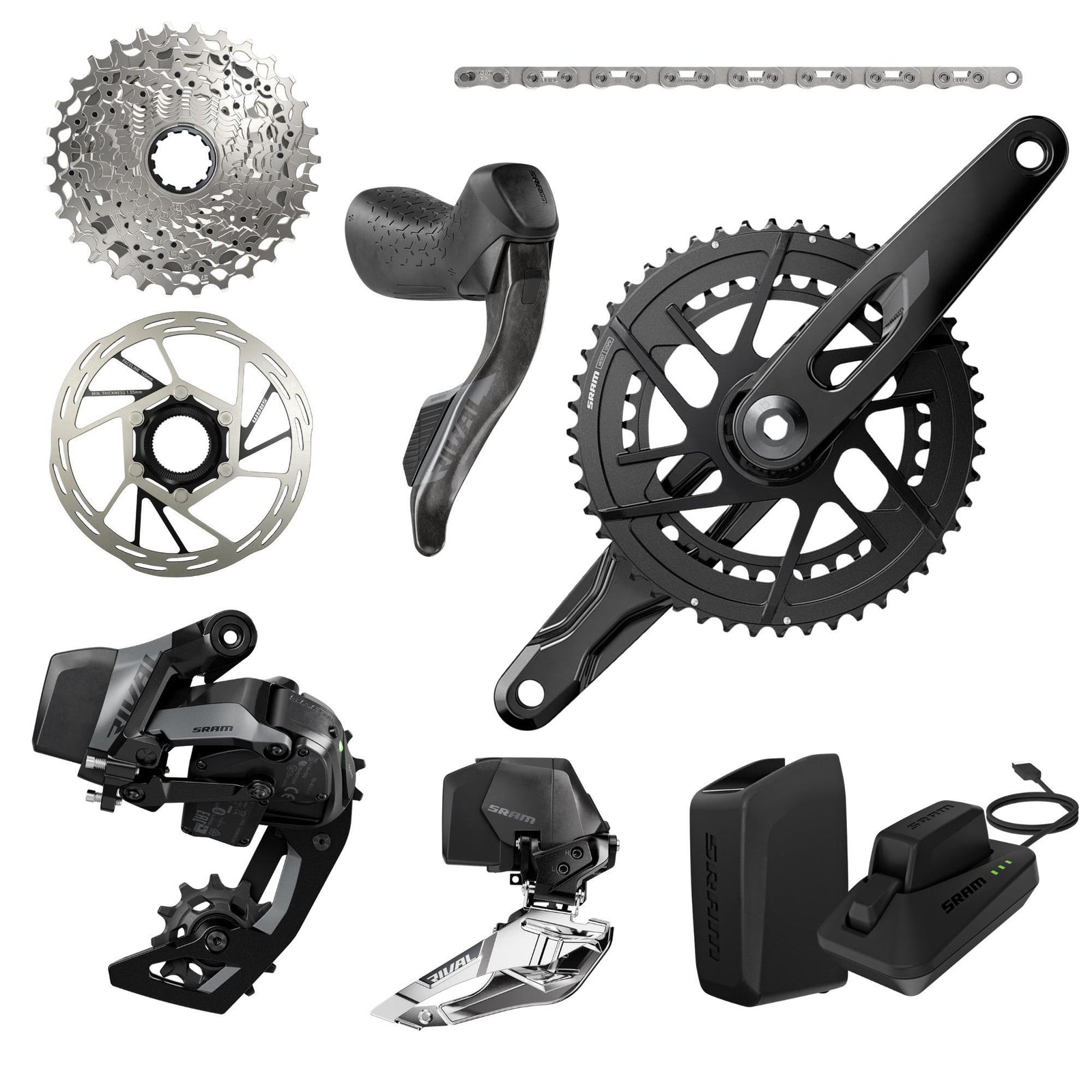 SRAM Rival AXS E1 2X Groupset Direct Mount 4835T