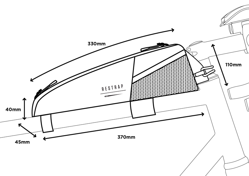 Restrap Race Top Tube Bag - Medium 1.5 Litres