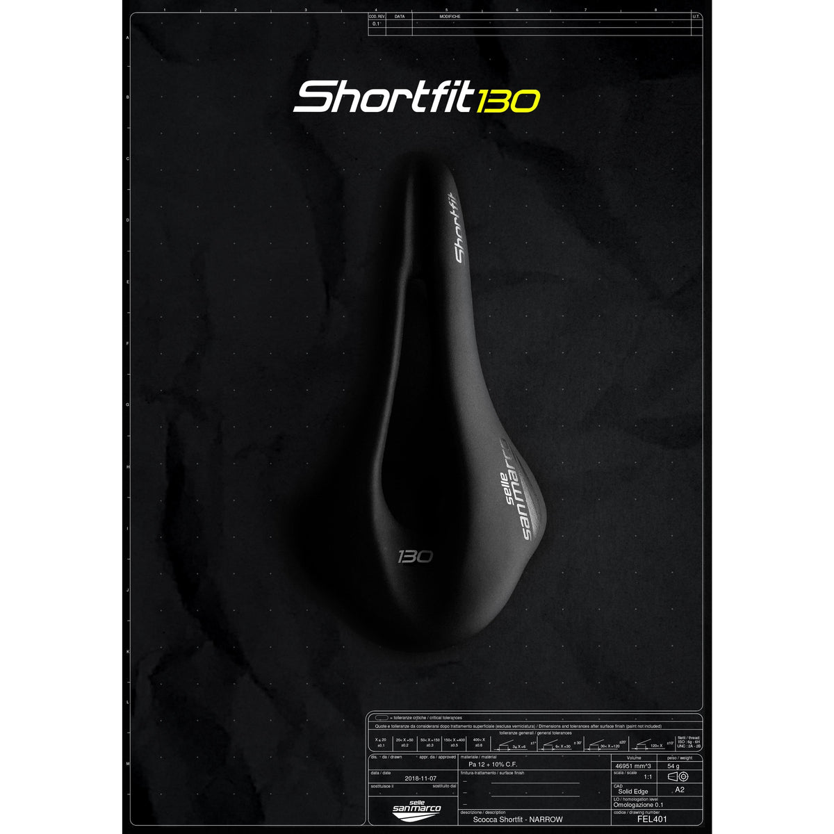 Selle San Marco Shortfit 130 Racing Saddle