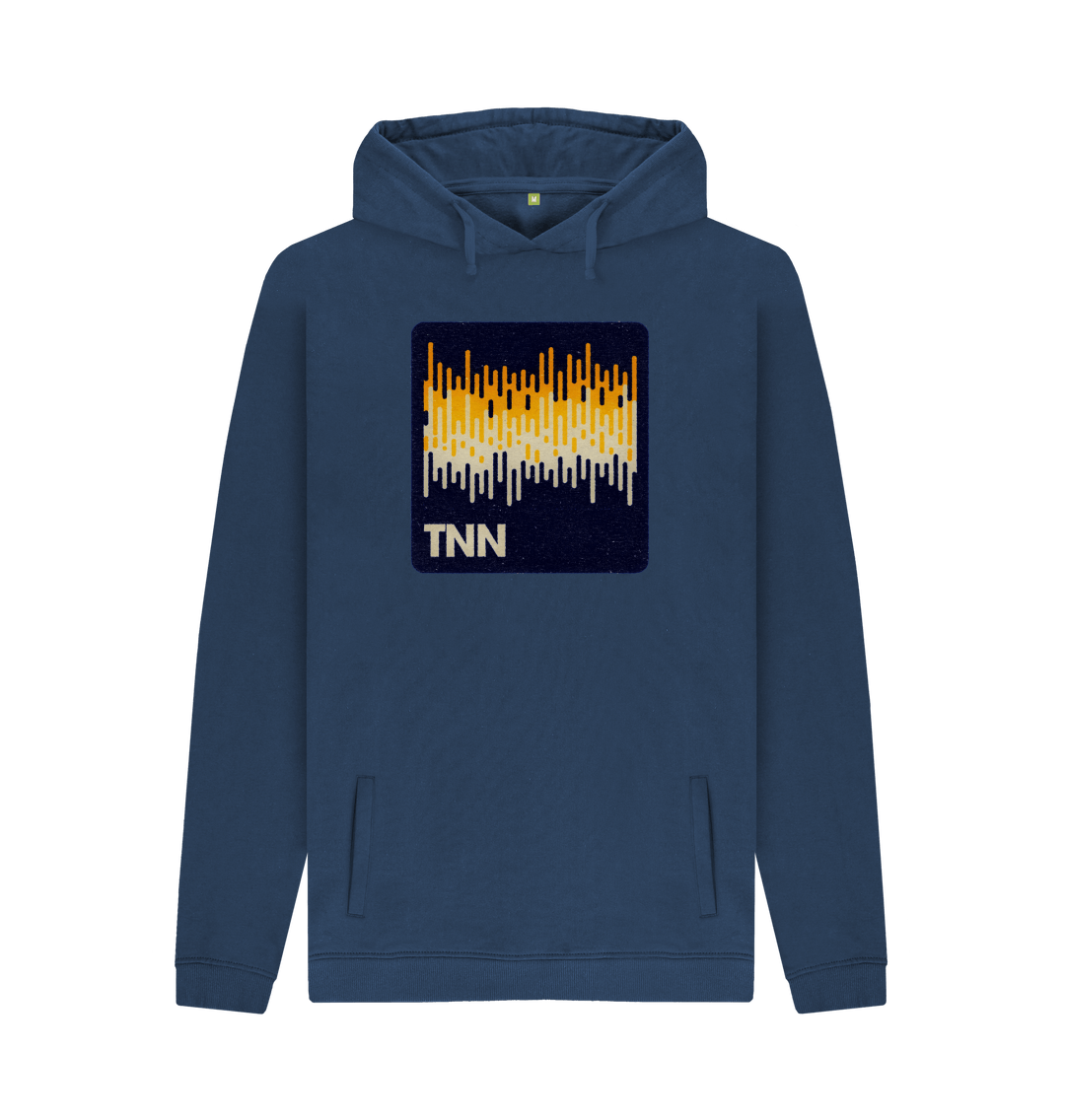 Navy Printed Hoody Front