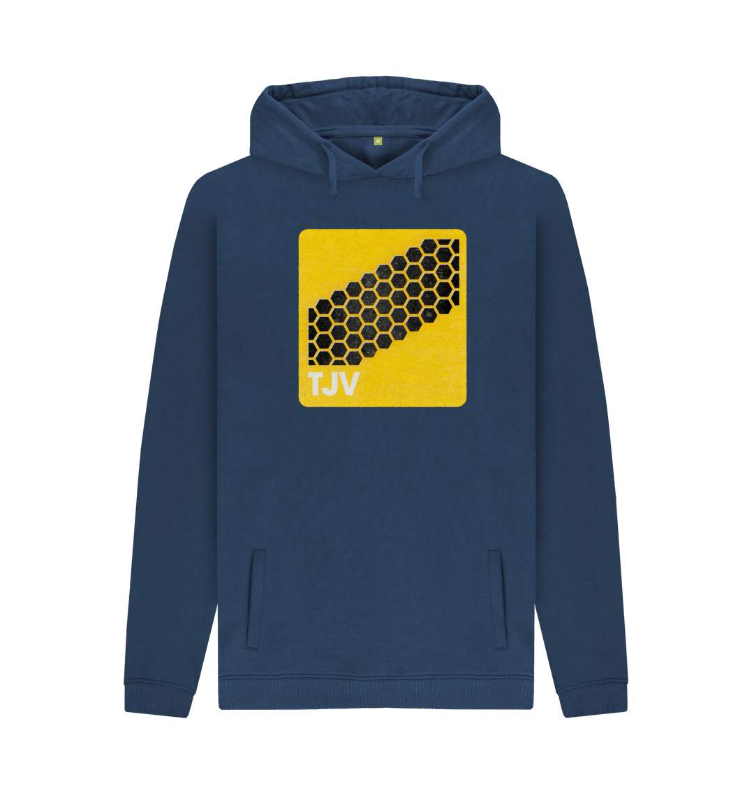 Navy Printed Hoody Front
