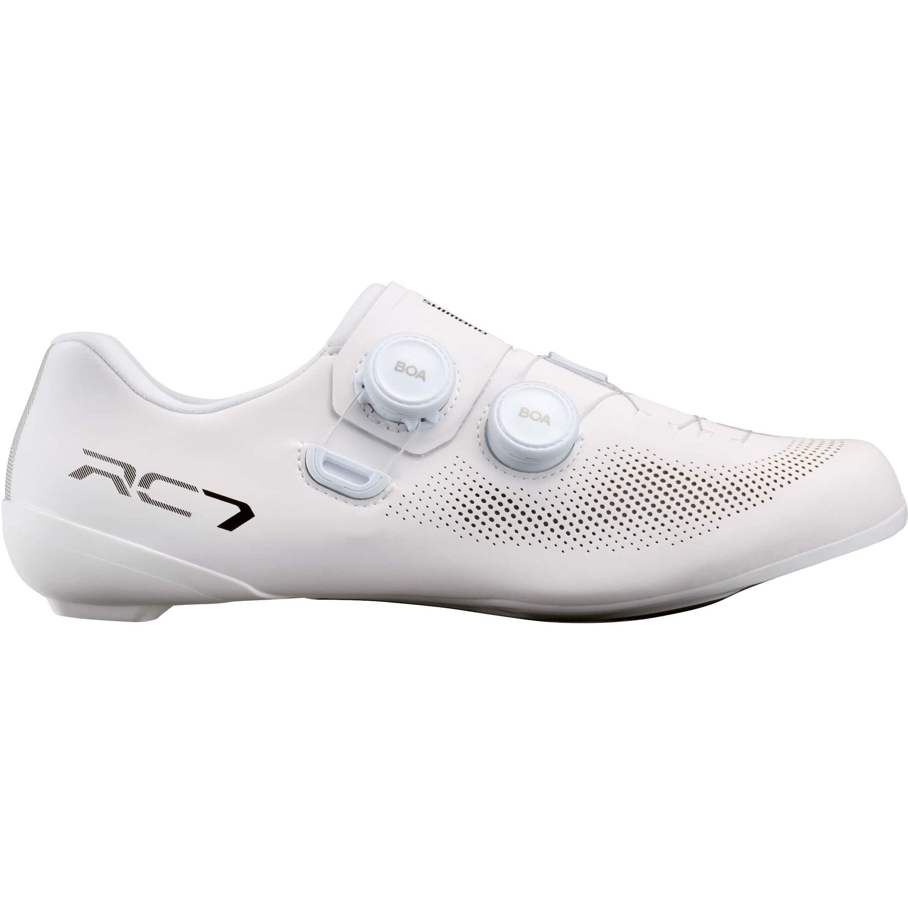 シマノRC7(SH-RC703)￼ ホワイト 42E (26.5cmワイド) Shimano White RC7 (RC703) Shoes - Prendas Ciclismo