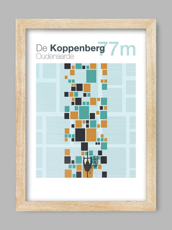 Cycling Climbs Poster Print - De Koppenberg - Prendas Ciclismo