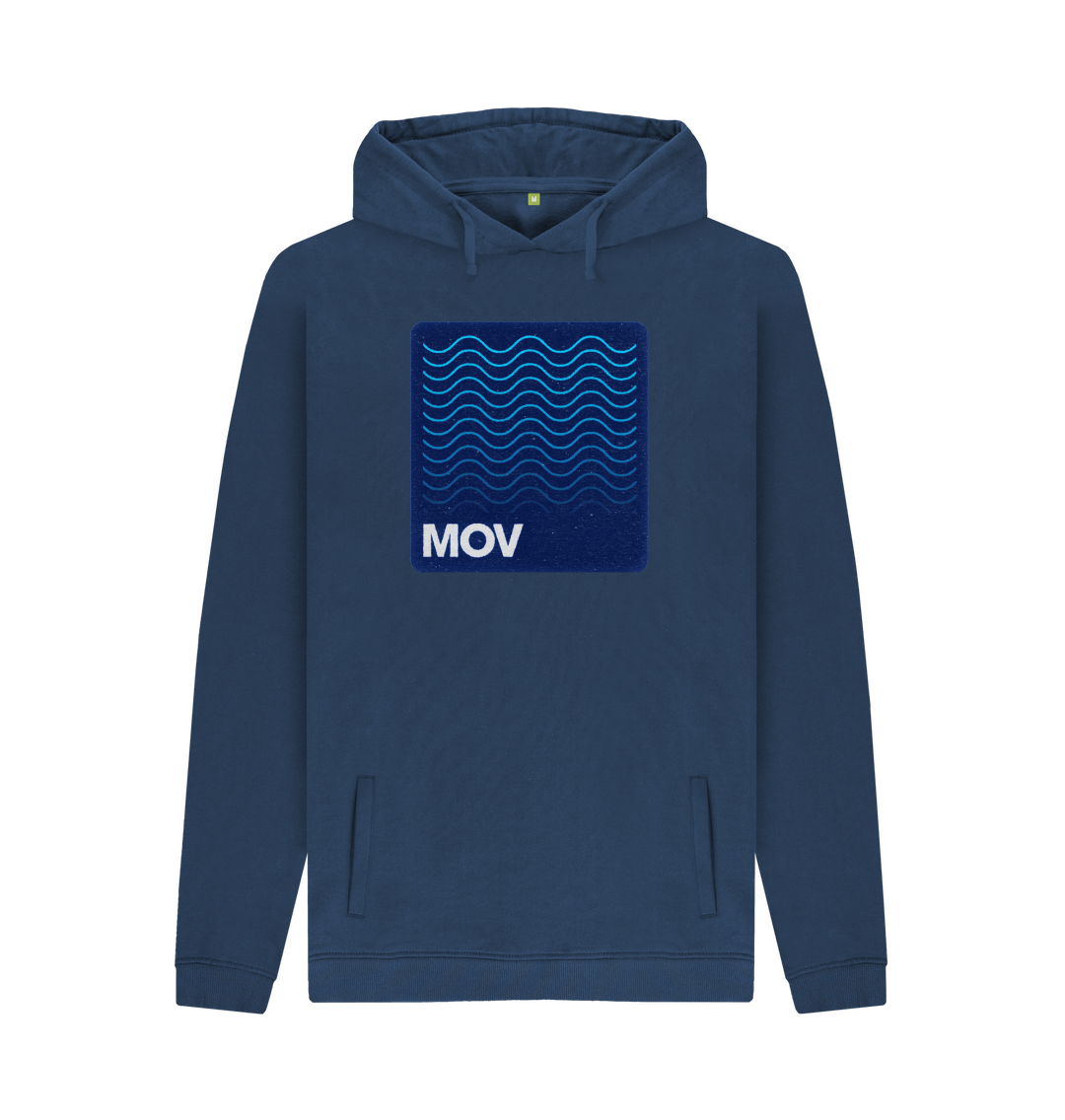 Navy Printed Hoody Front