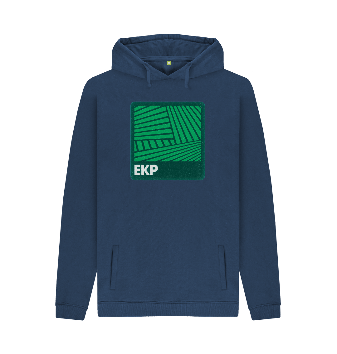 Navy Printed Hoody Front