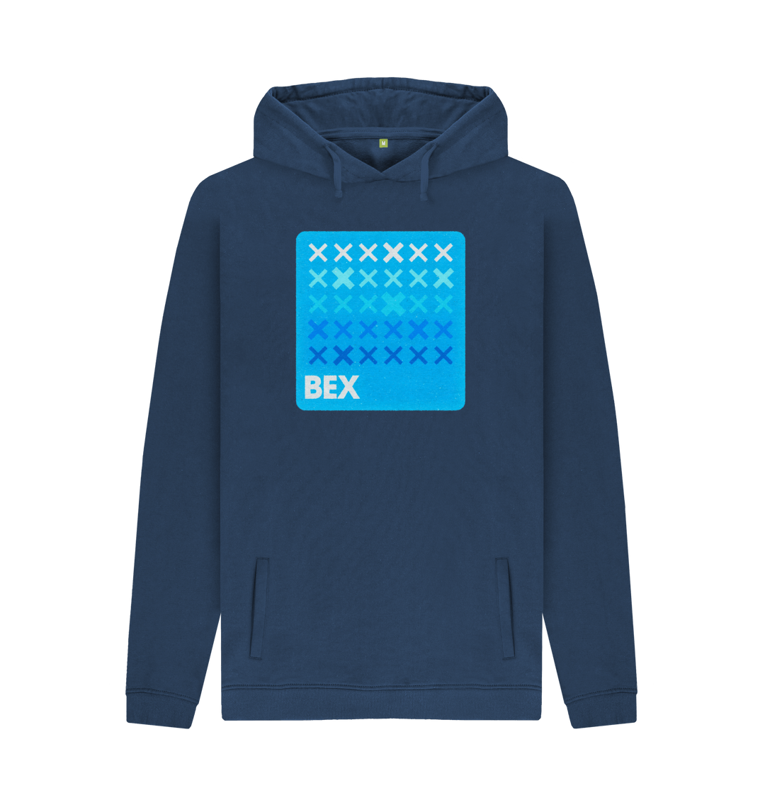 Navy Printed Hoody Front
