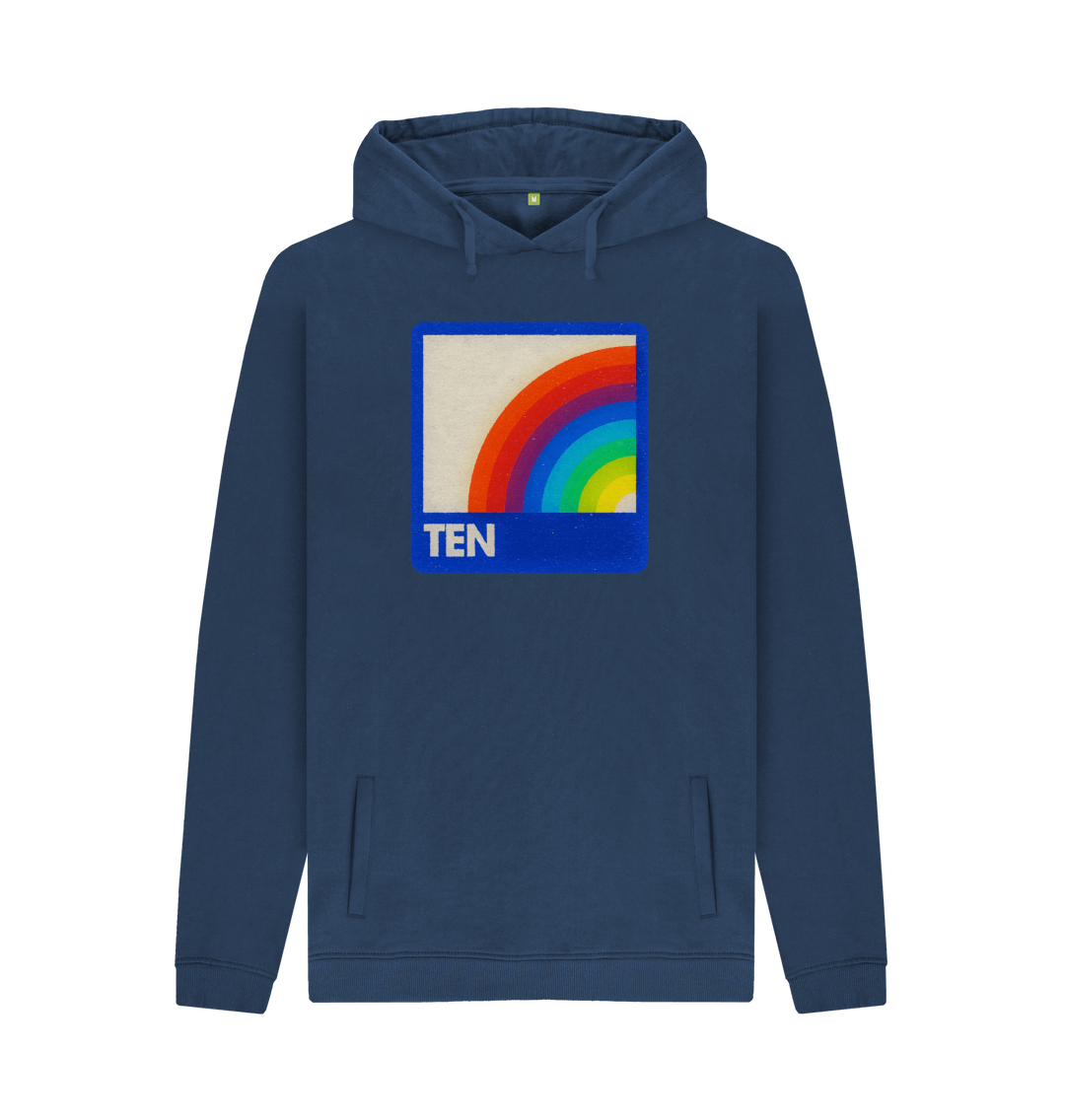 Navy Printed Hoody Front