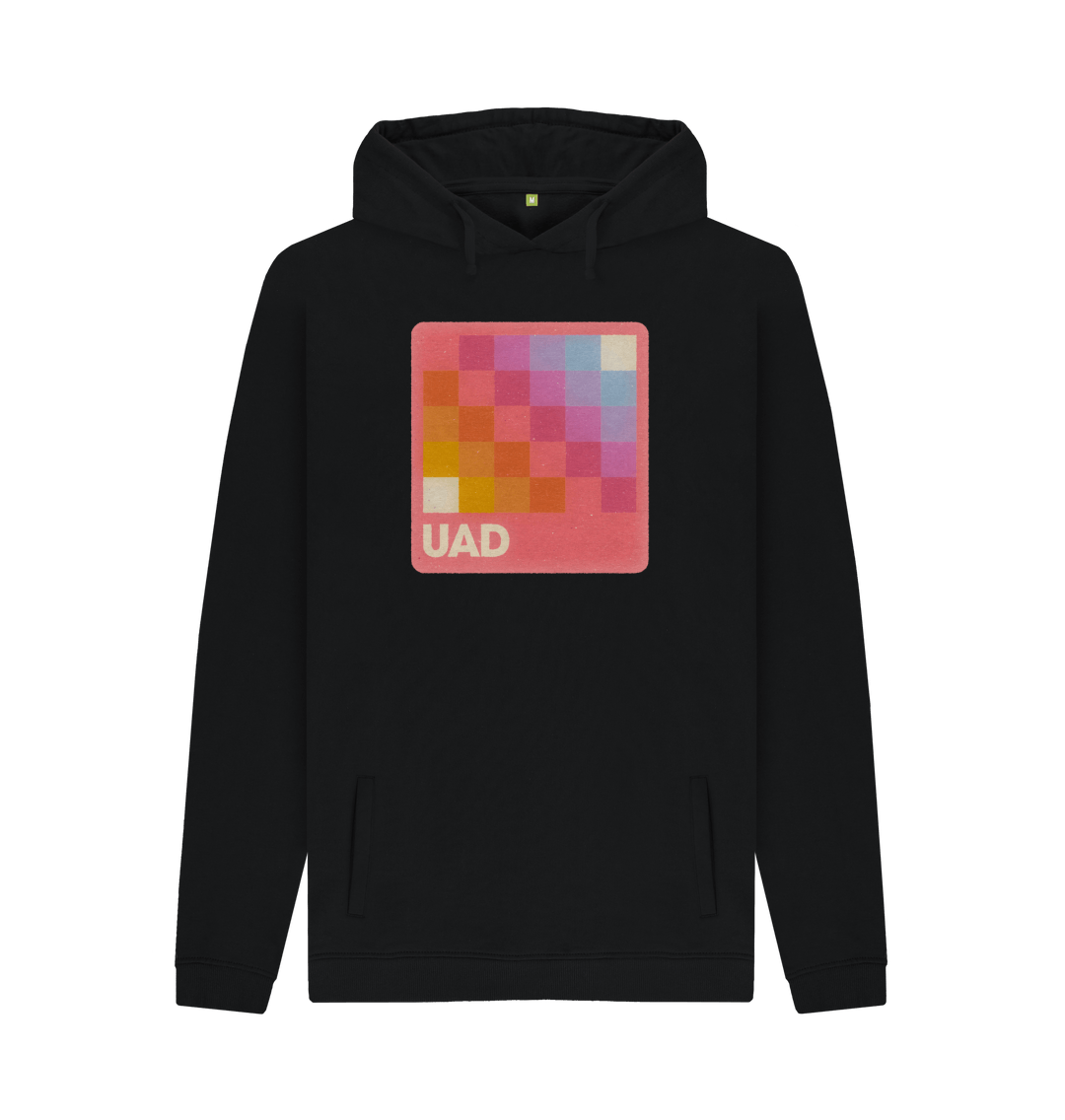 Black Printed Hoody Front