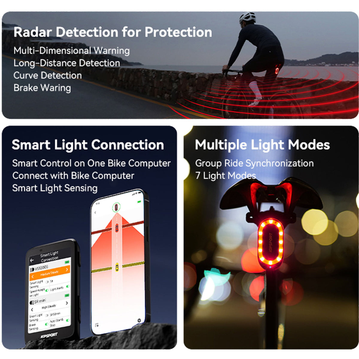 IGPSPORT Radar tail light SR mini