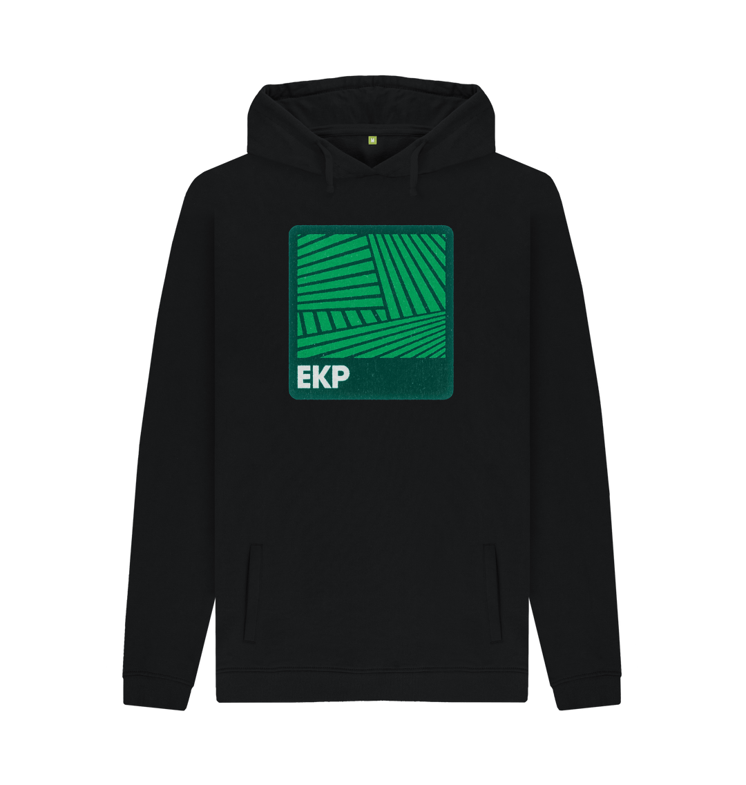 Black Printed Hoody Front