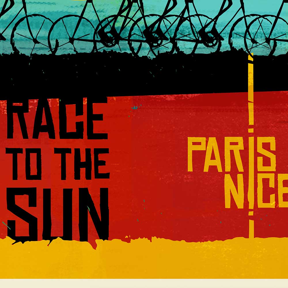 RACE TO THE SUN PARIS NICE CYCLING POSTER