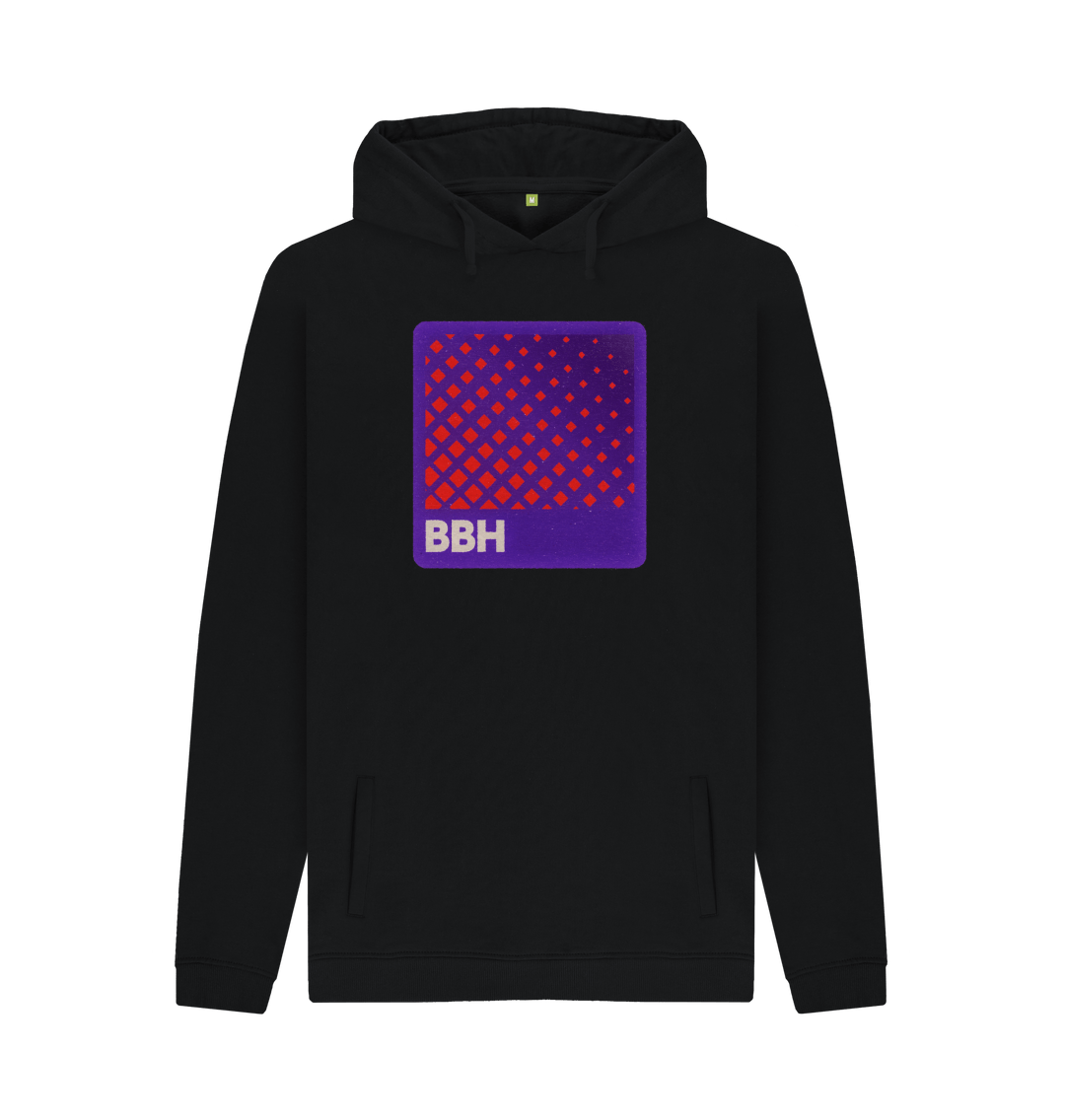 Black Printed Hoody Front