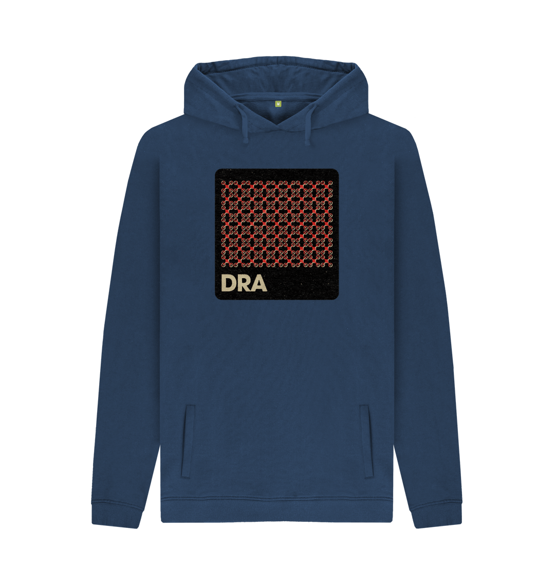 Navy Printed Hoody Front