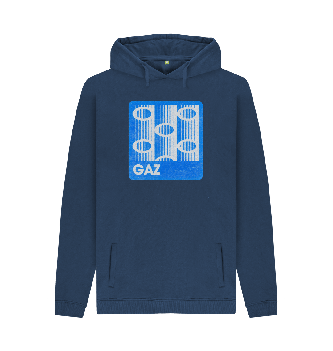 Navy Printed Hoody Front