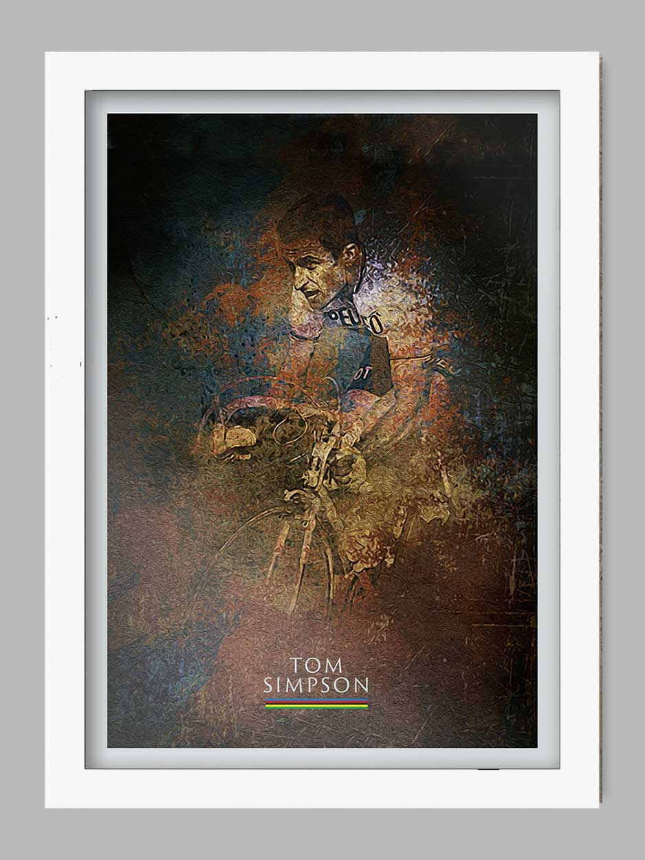 Tom Simpson cycling poster print