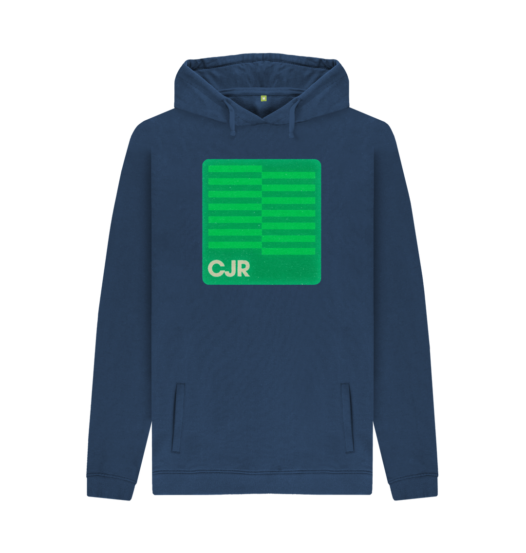 Navy Printed Hoody Front