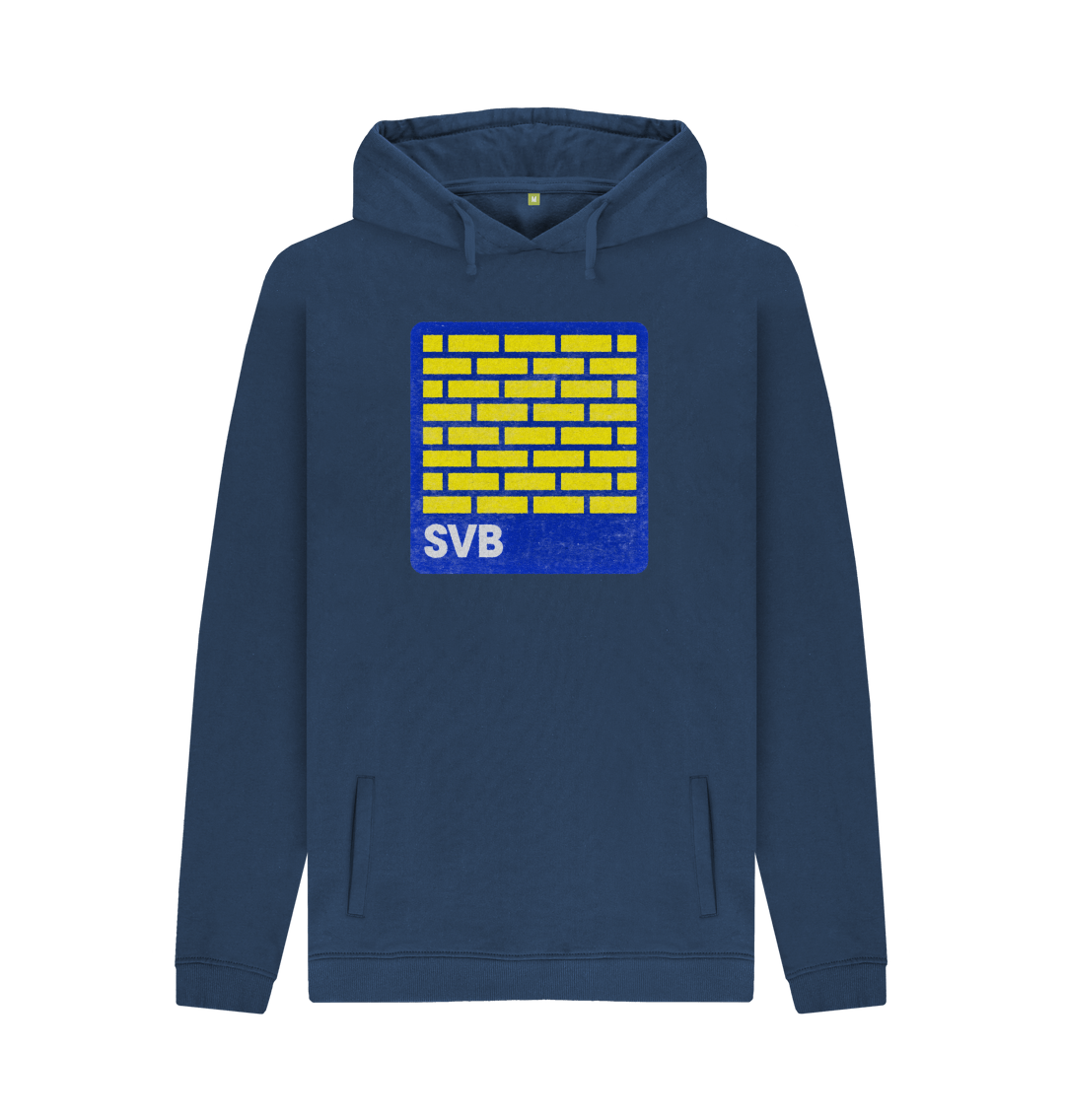 Navy Printed Hoody Front