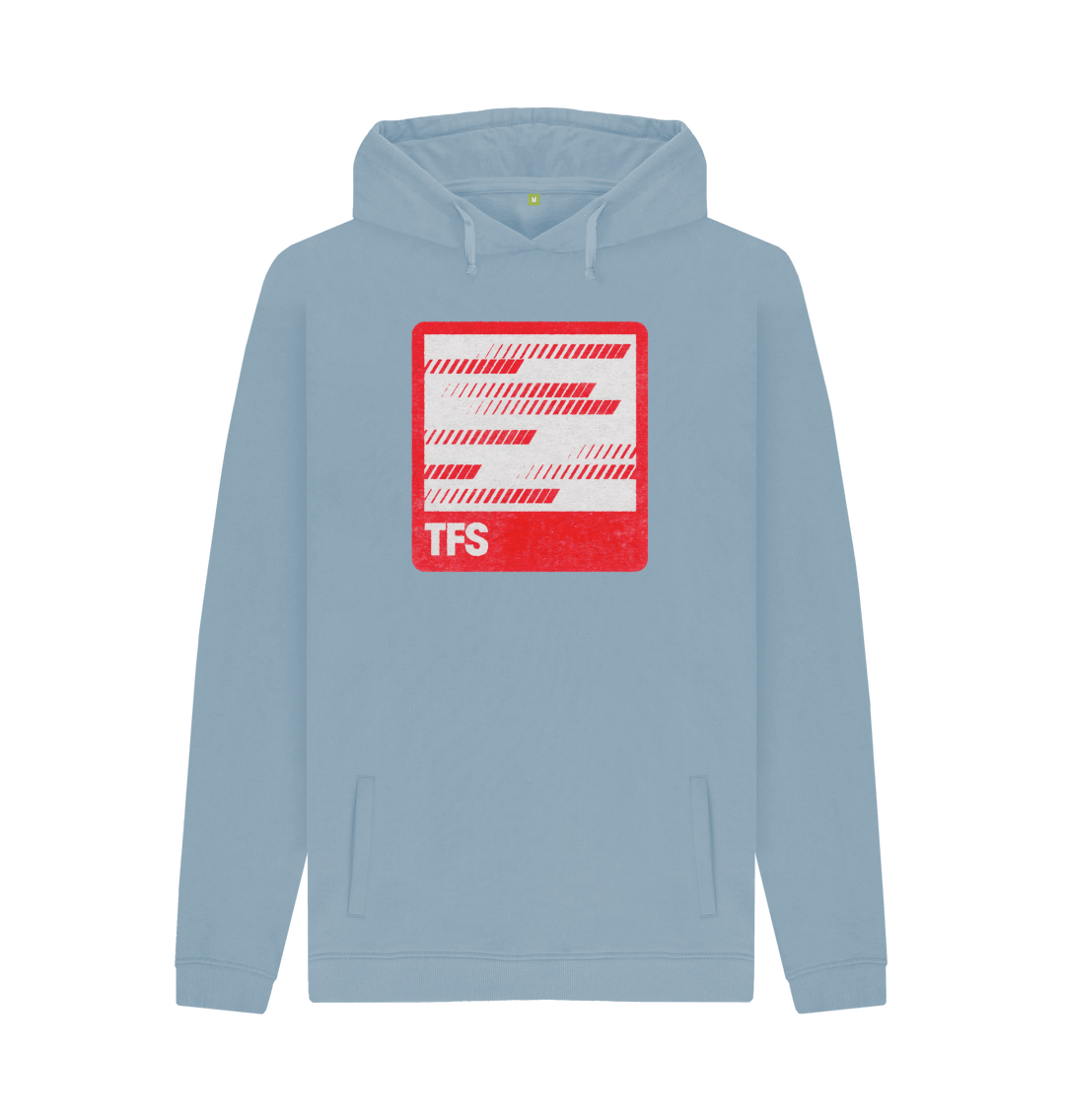 Stone Blue Printed Hoody Front