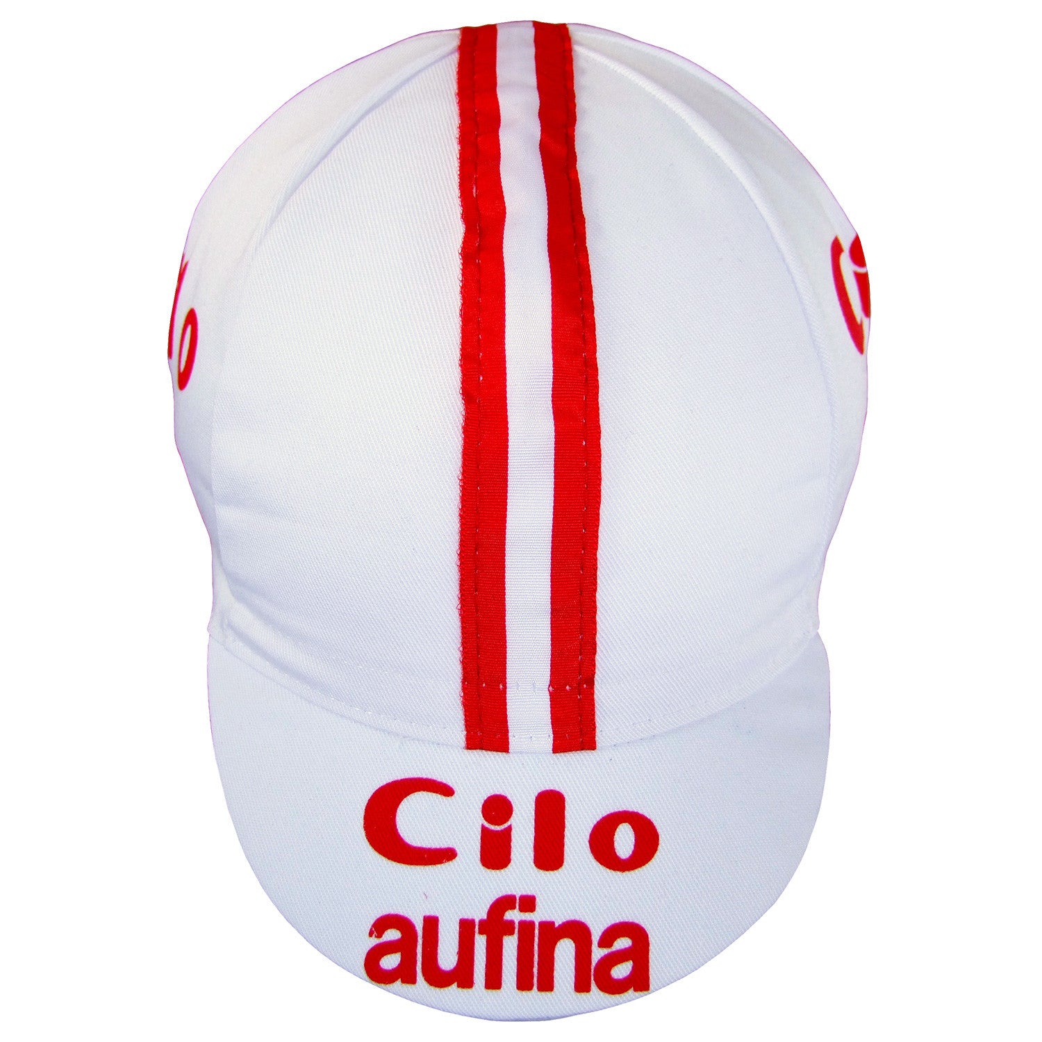 Red and White Ribbon Stitched on to the Cap