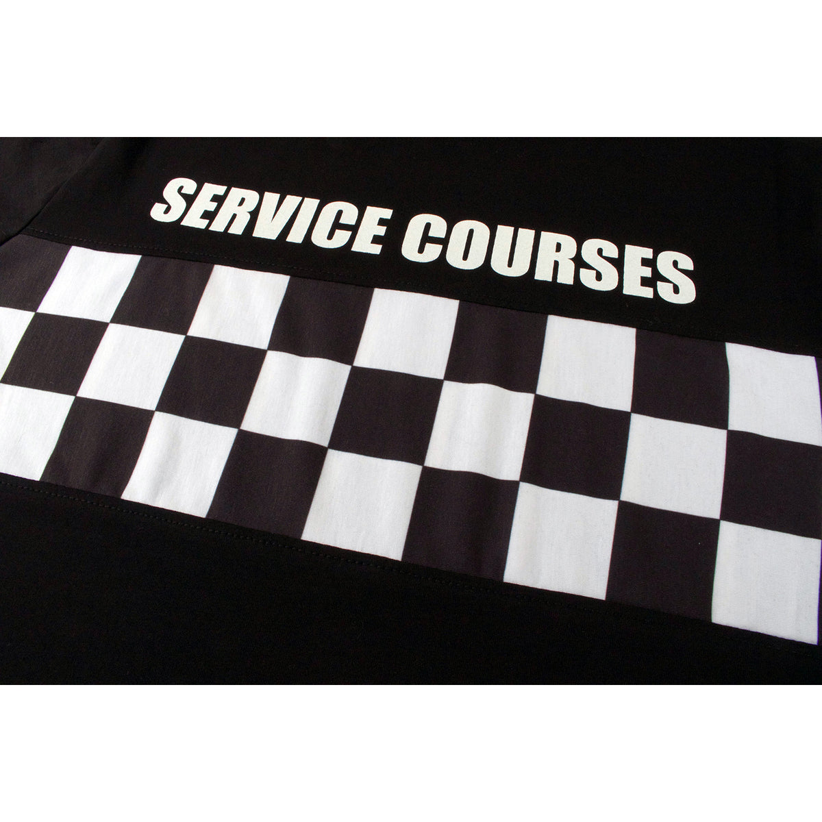 Service Courses Checkerboard Black T-Shirt