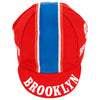 Brooklyn Retro Red Cotton Cycling Cap