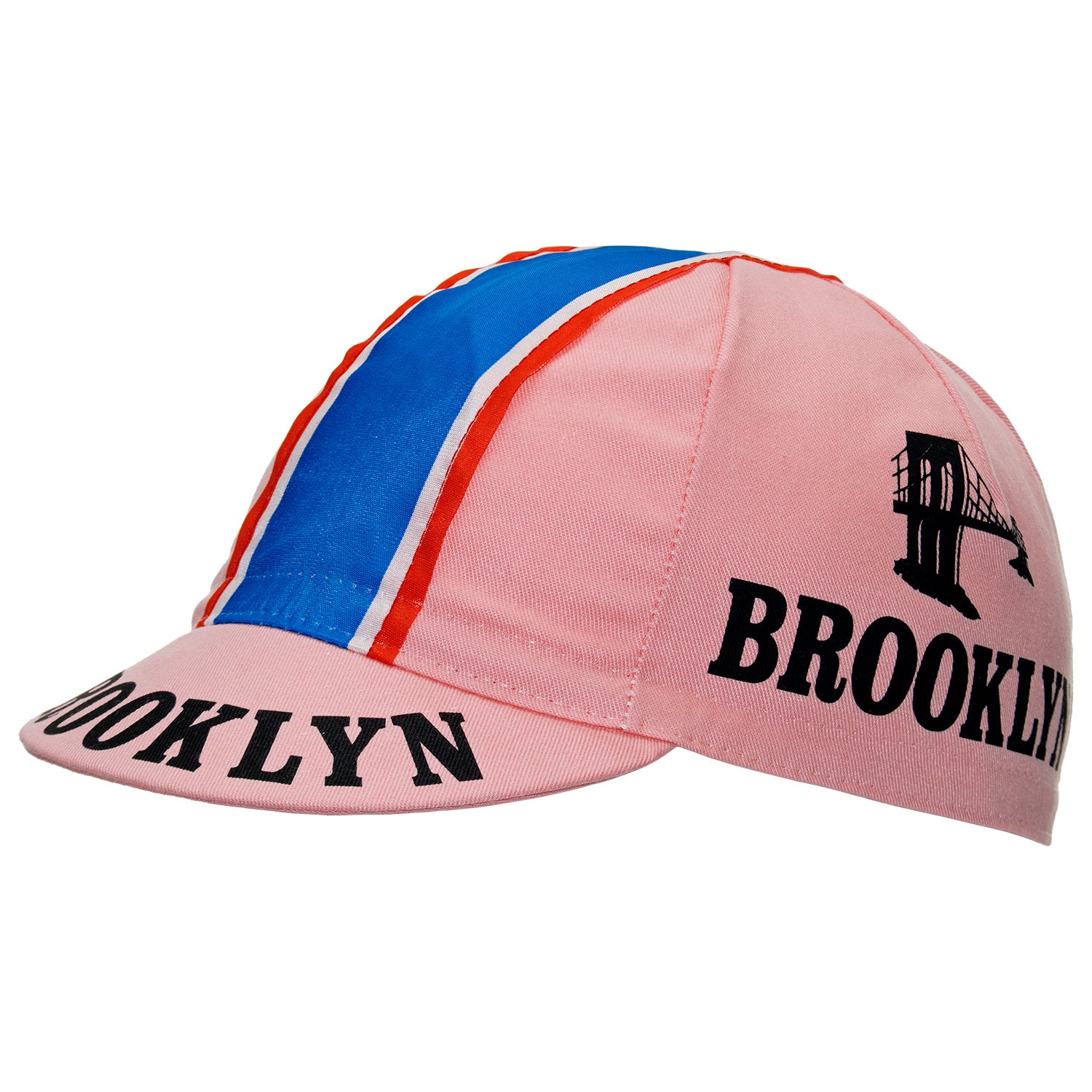 Brooklyn Retro Pink Cotton Cycling Cap